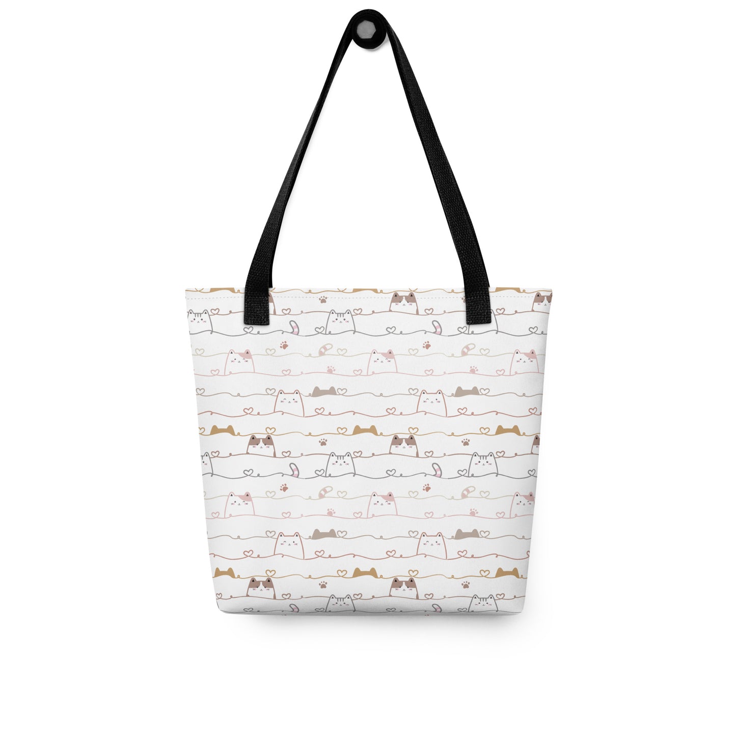 Cats & Hearts tote bag