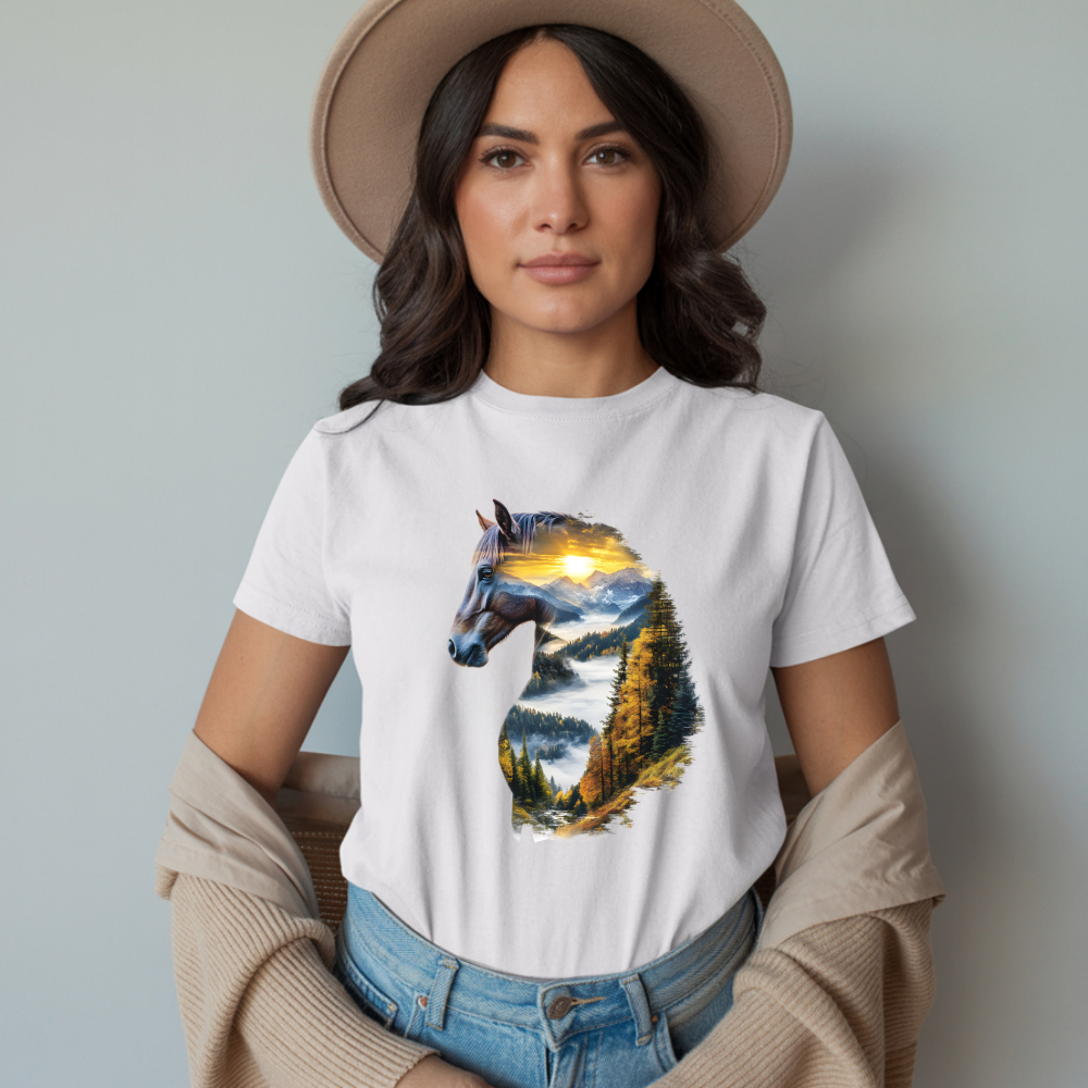 Landscape Horse adult t-shirt