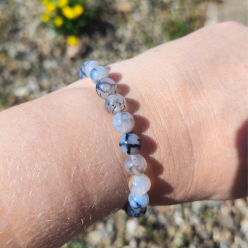 Dragon Vein Agate stretch bracelet