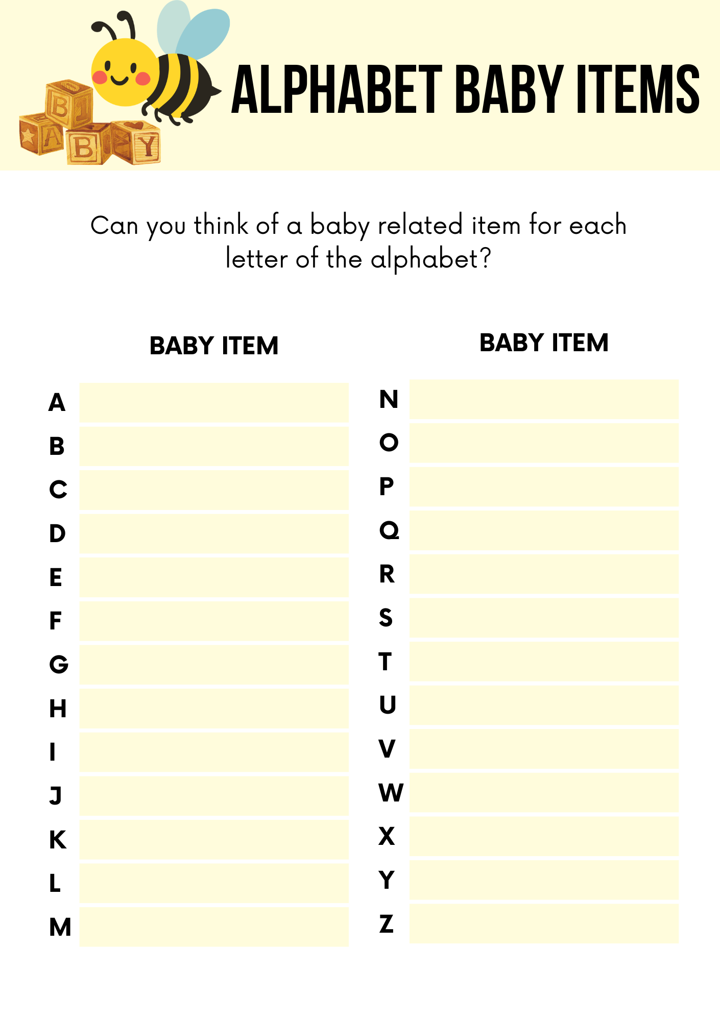 Baby Shower Games- Mommy-to-bee – Digital Download (PDF)
