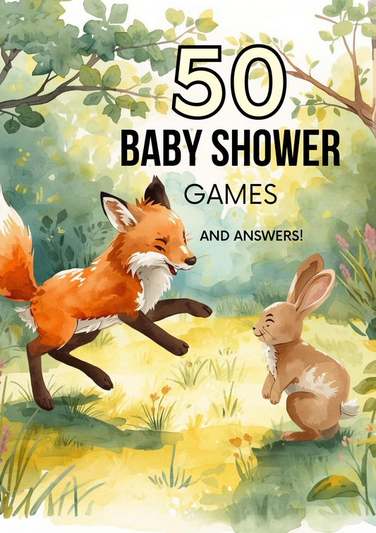 Baby Shower Games- Woodland Animals – Digital Download (PDF)