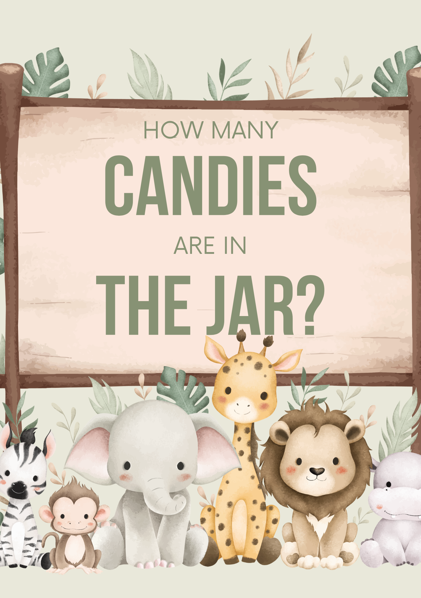 Baby Shower Games- Safari Animals – Digital Download (PDF)
