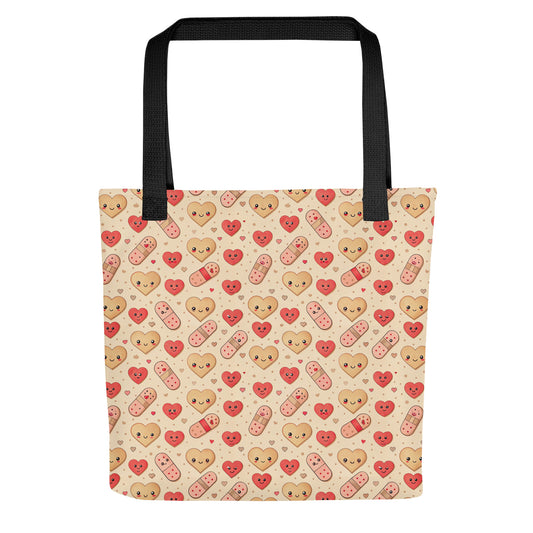 Bandaids & Hearts tote bag