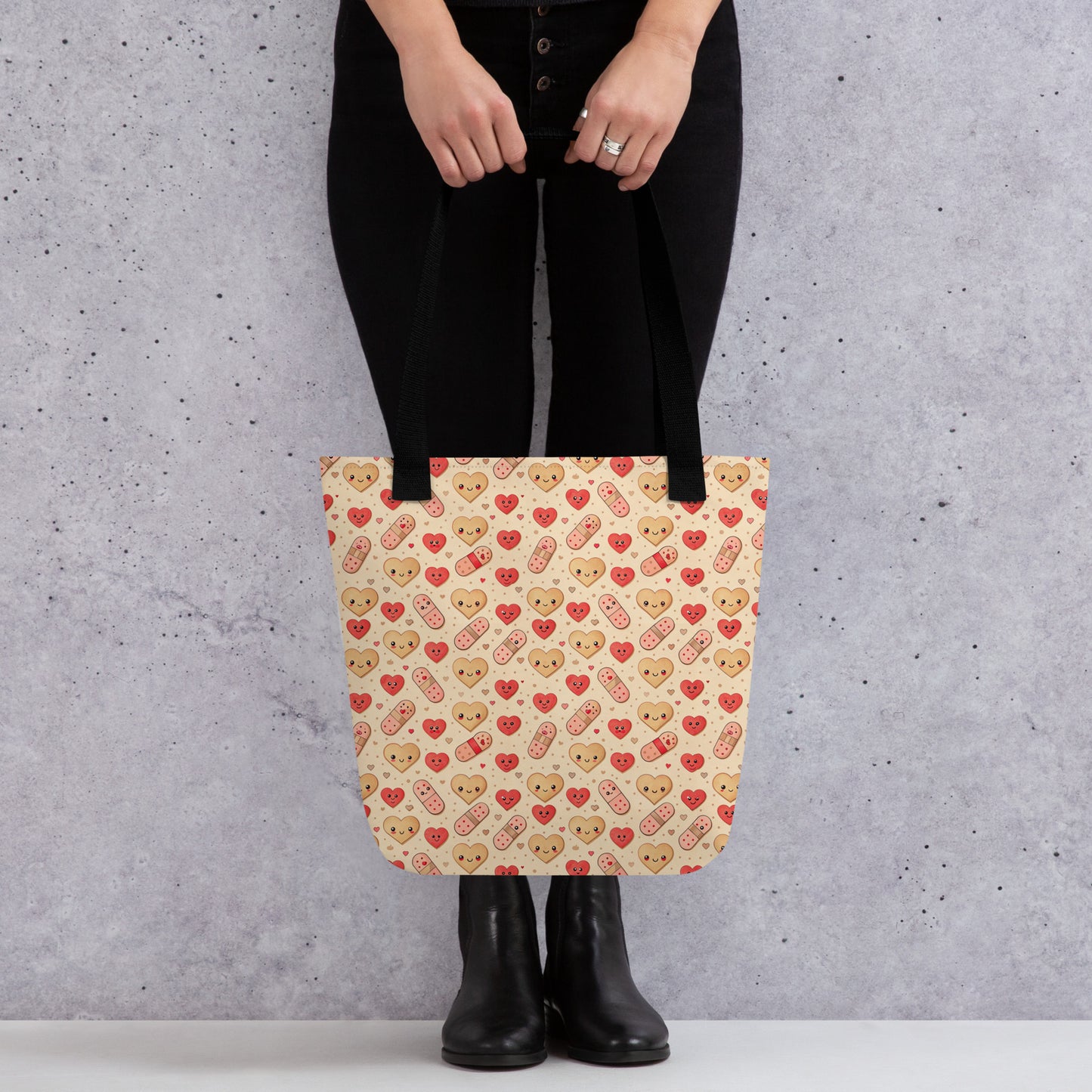 Bandaids & Hearts tote bag