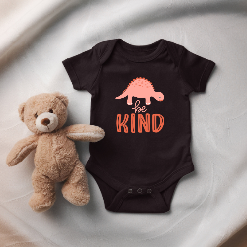 Be Kind Dino baby onesie
