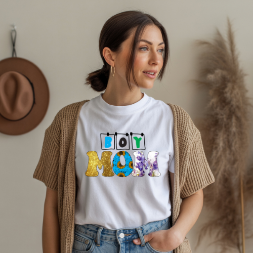 Boy Mom adult t-shirt