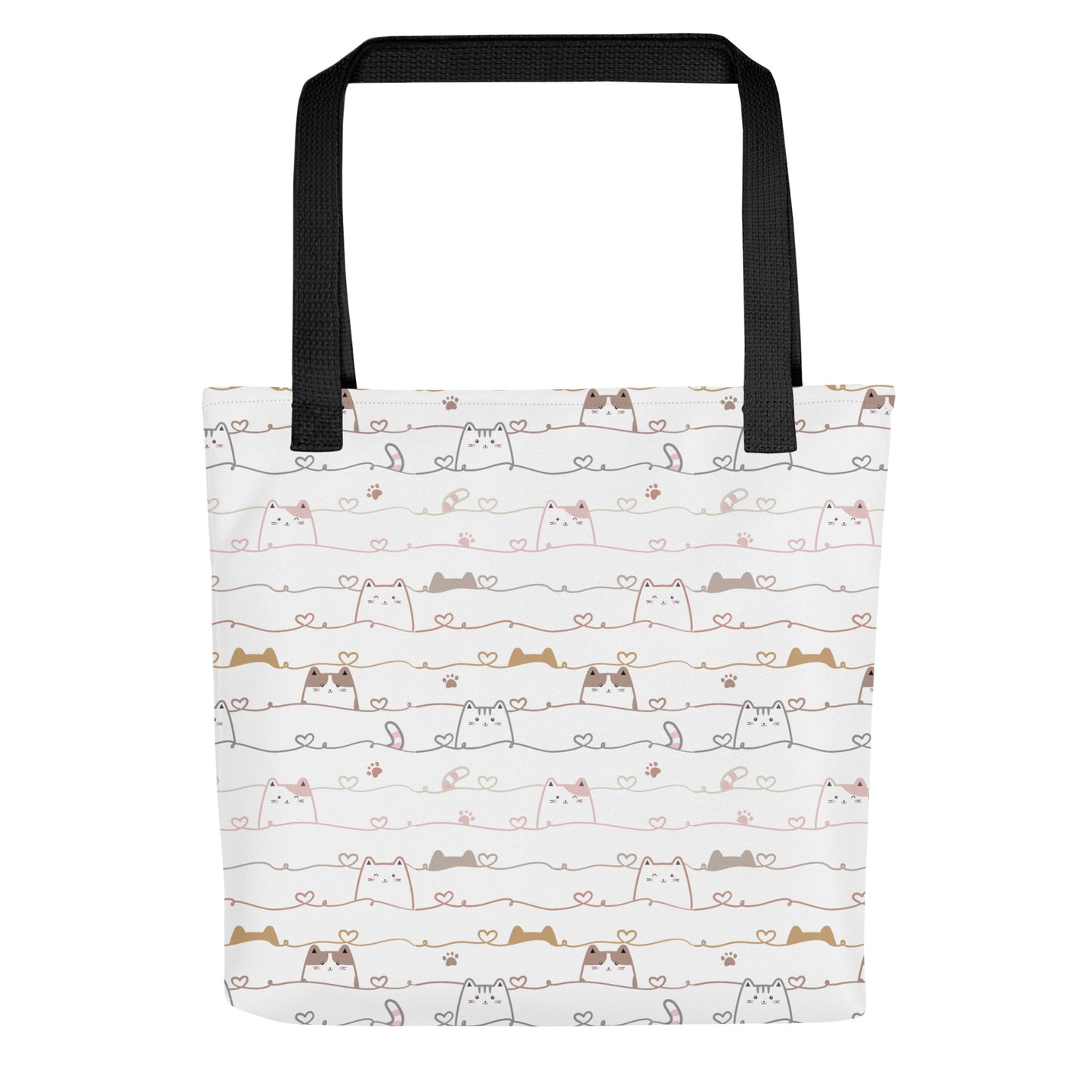 Cats & Hearts tote bag
