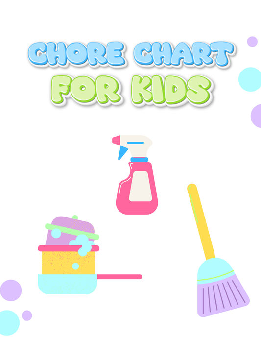 Chore Chart for Kids- Digital Download (PDF)