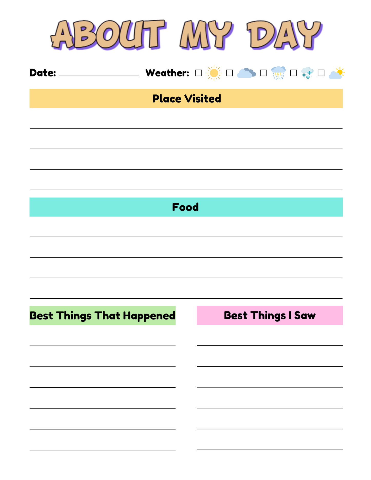 Travel Journal for Kids- Digital Download (PDF)