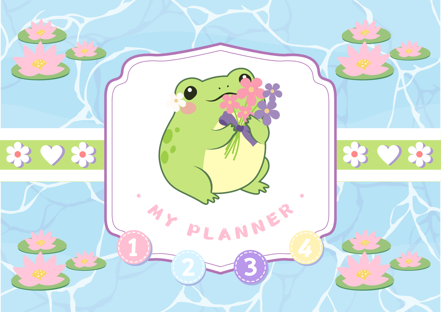 Frog‑Themed Planner Bundle (Undated)– Digital Download (PDF)