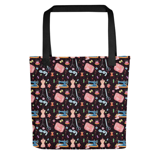 Dark Sewing tote bag