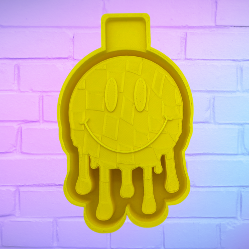 Checkered Dripping Smiley freshie mold housing