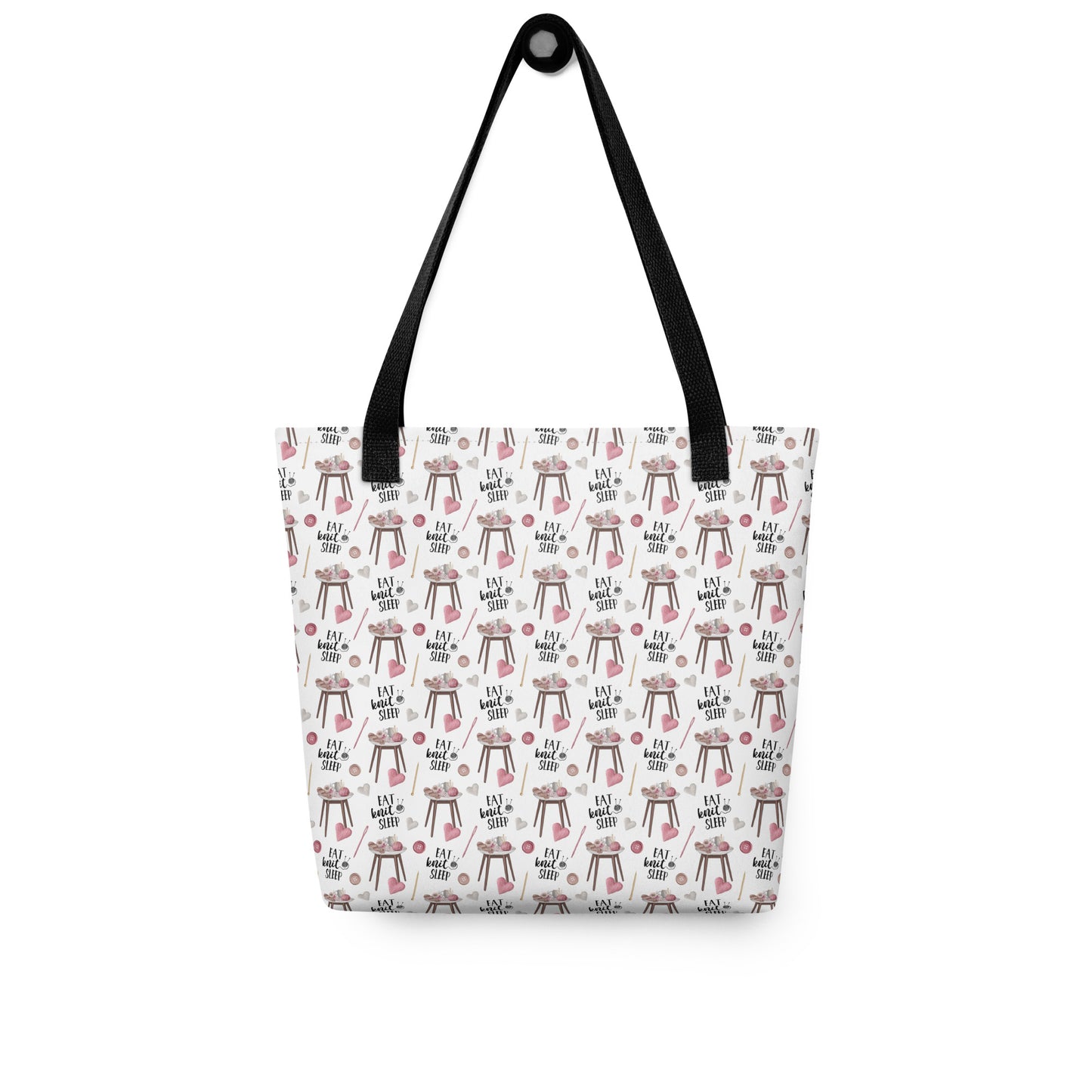 Eat Knit Sleep tote bag