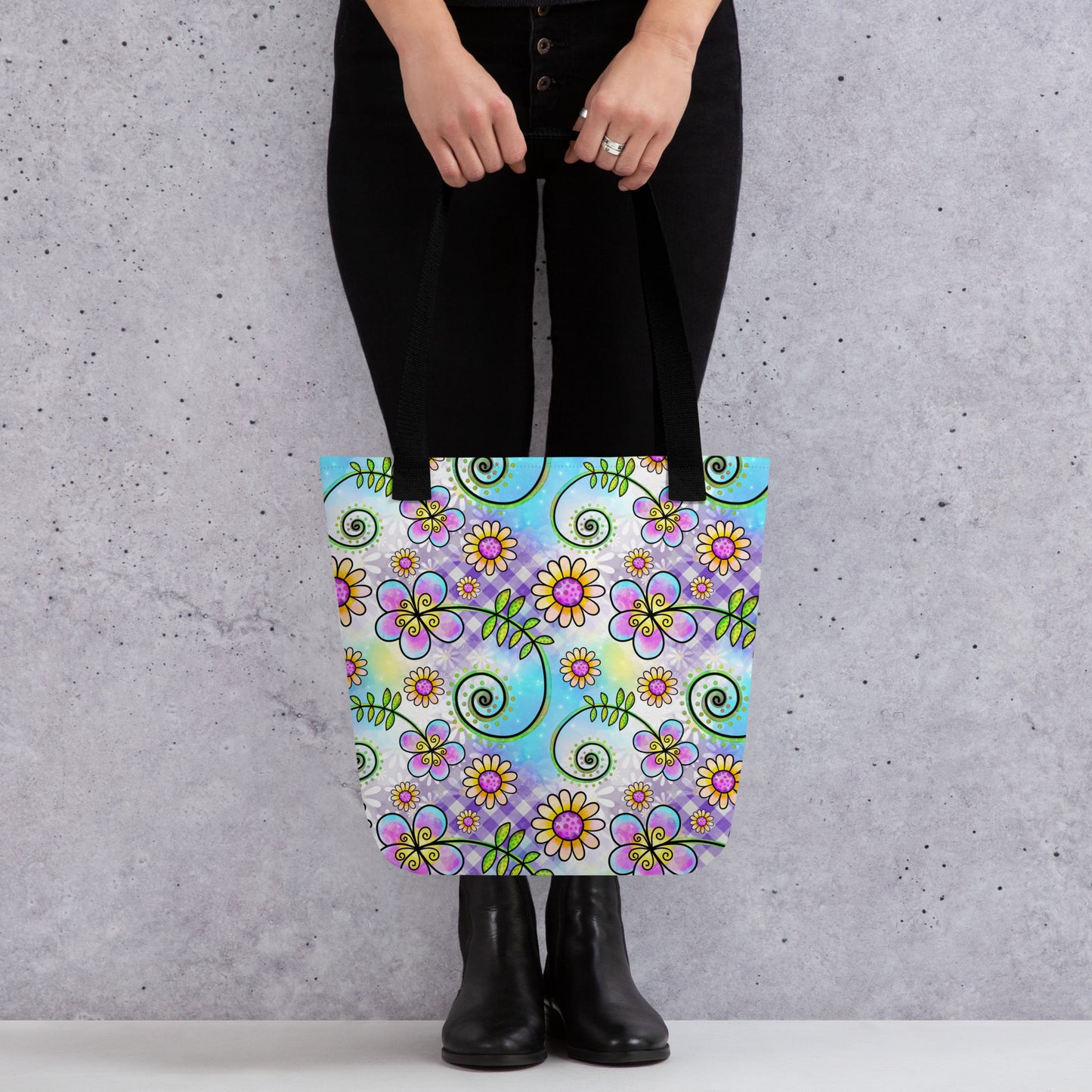 Hippie Floral tote bag