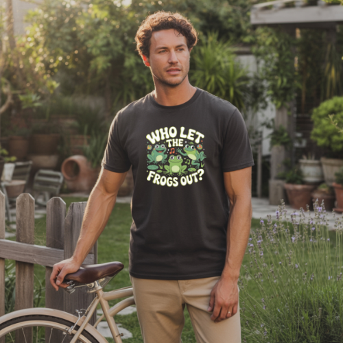 Frogs Out adult t-shirt