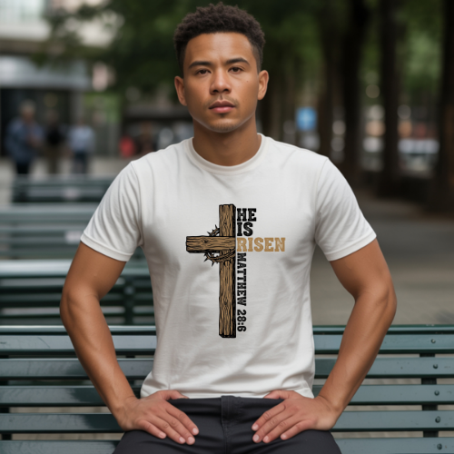 He Is Risen adult t-shirt