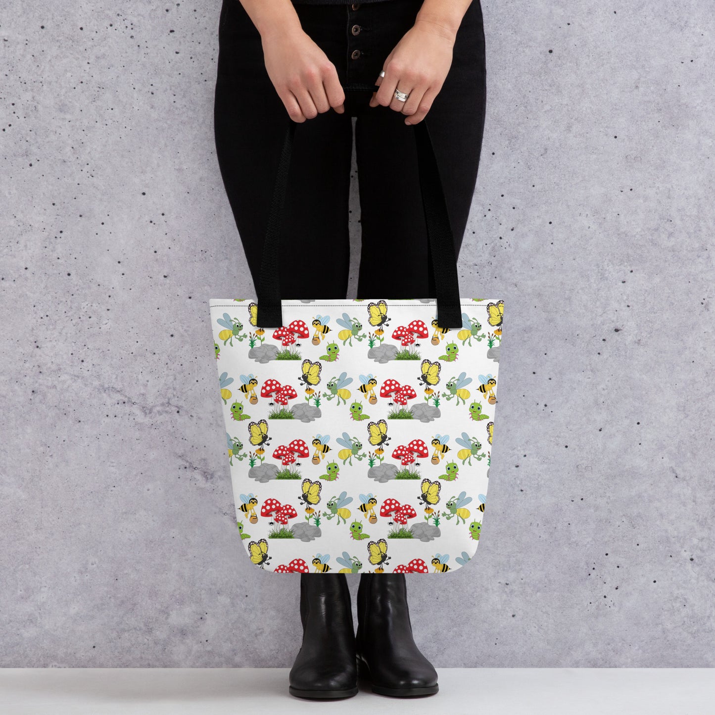 Insects & Mushrooms tote bag