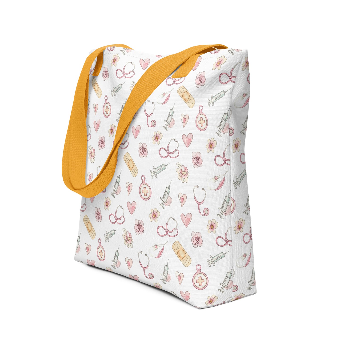 Pink Floral Medical tote bag