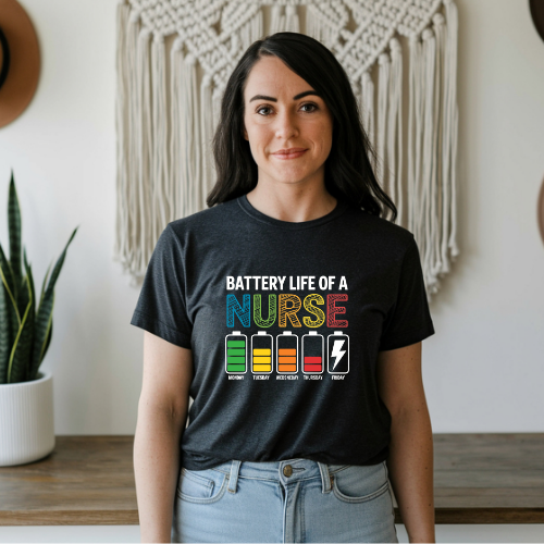 Nurse Battery adult t-shirt