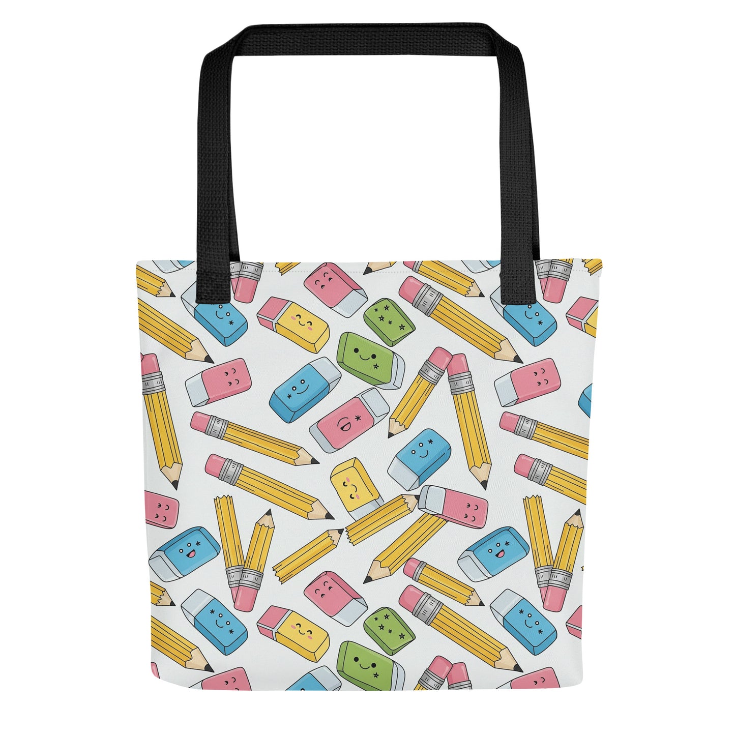 Pencils & Erasers tote bag