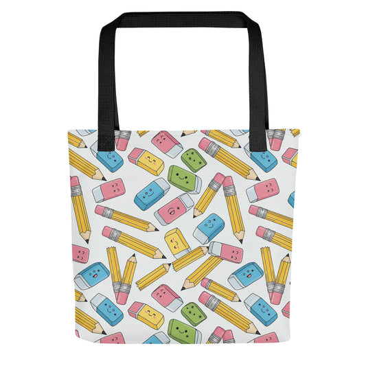 Pencils & Erasers tote bag