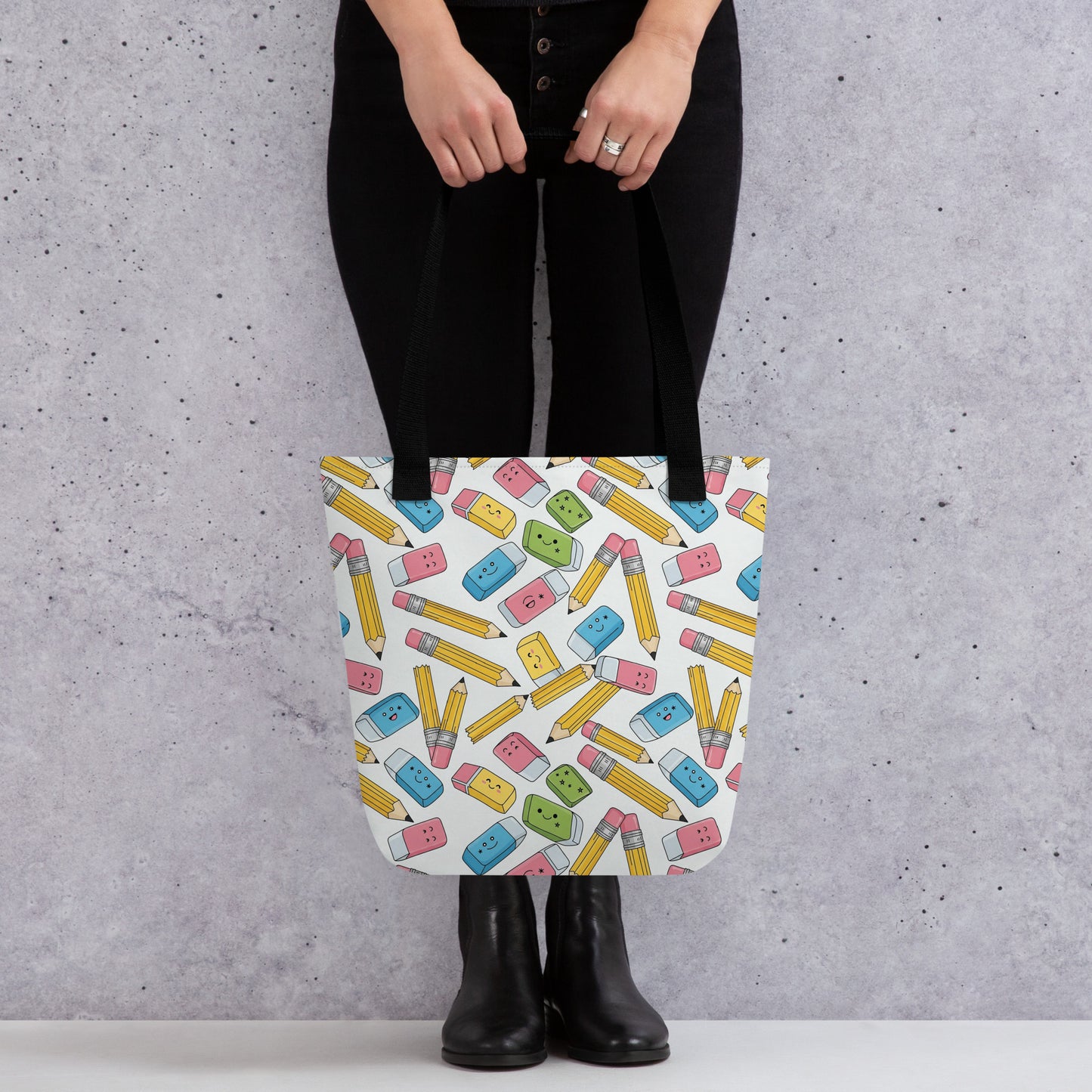 Pencils & Erasers tote bag