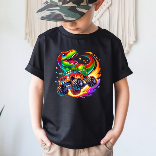 T-rex Monster Truck youth t-shirt