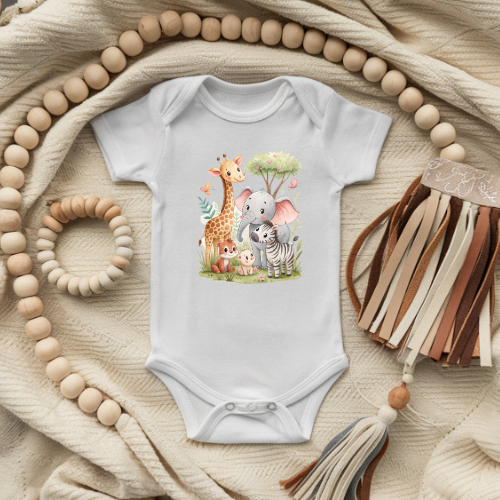 Safari Animal baby onesie