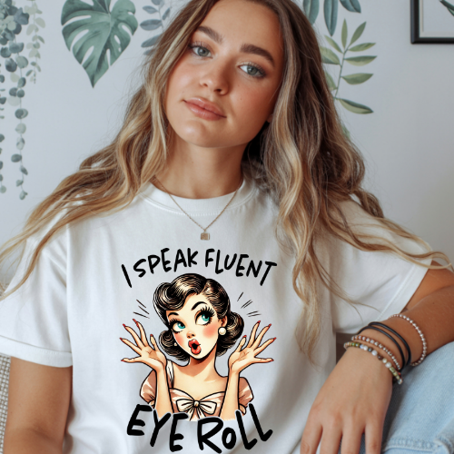 Fluent Eye Roll adult t-shirt