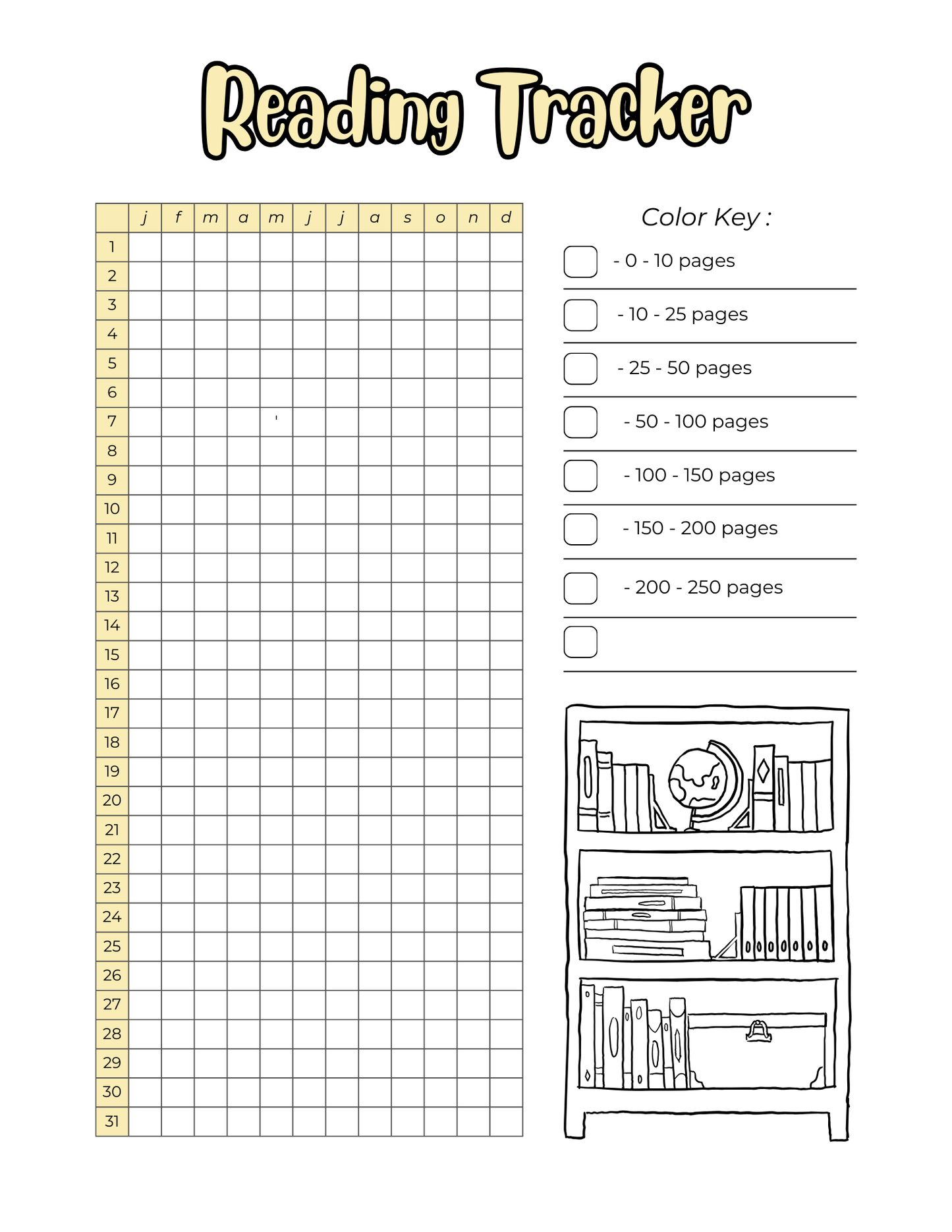 Reading Journal – Digital Download (PDF)