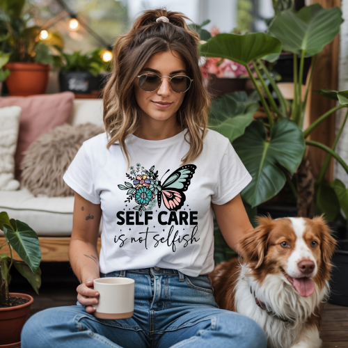 Self-care Butterfly adult t-shirt
