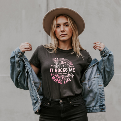 Skeleton Nurse Life adult t-shirt