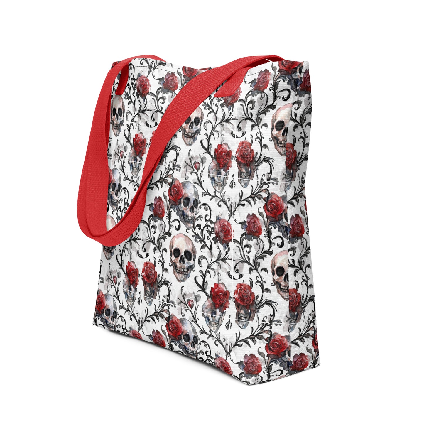 Roses & Skulls tote bag