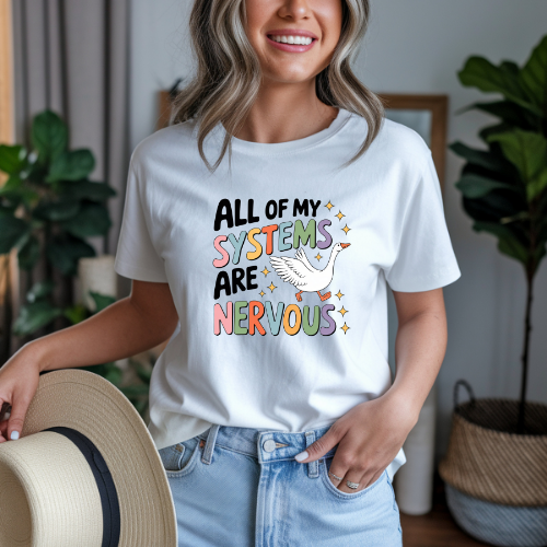 Systems Are Nervous adult t-shirt