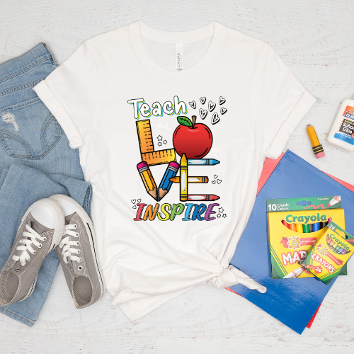 Teach Love Inspire adult t-shirt