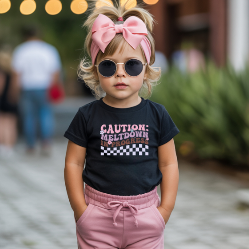 Caution Meltdown toddler t-shirt