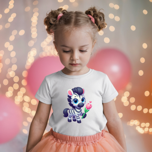 Zebra Flower toddler t-shirt