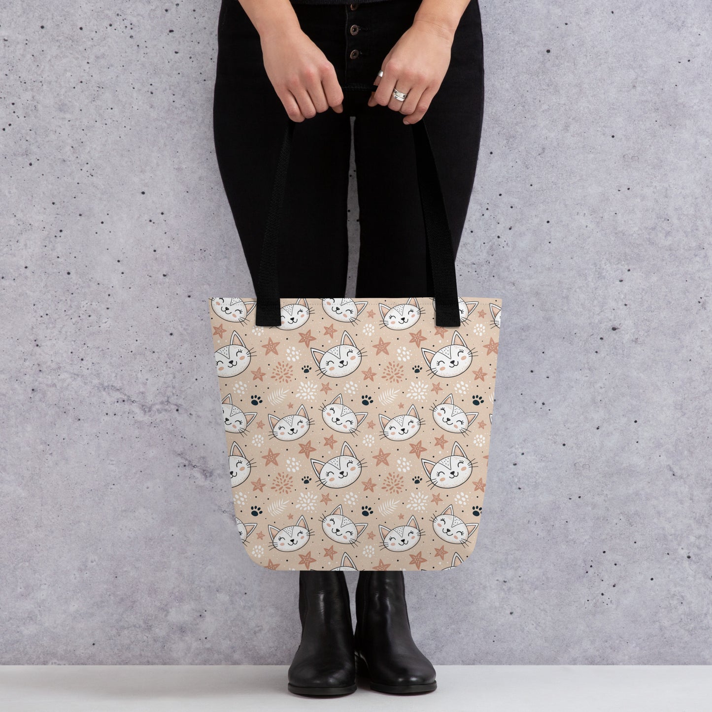 White Cat tote bag