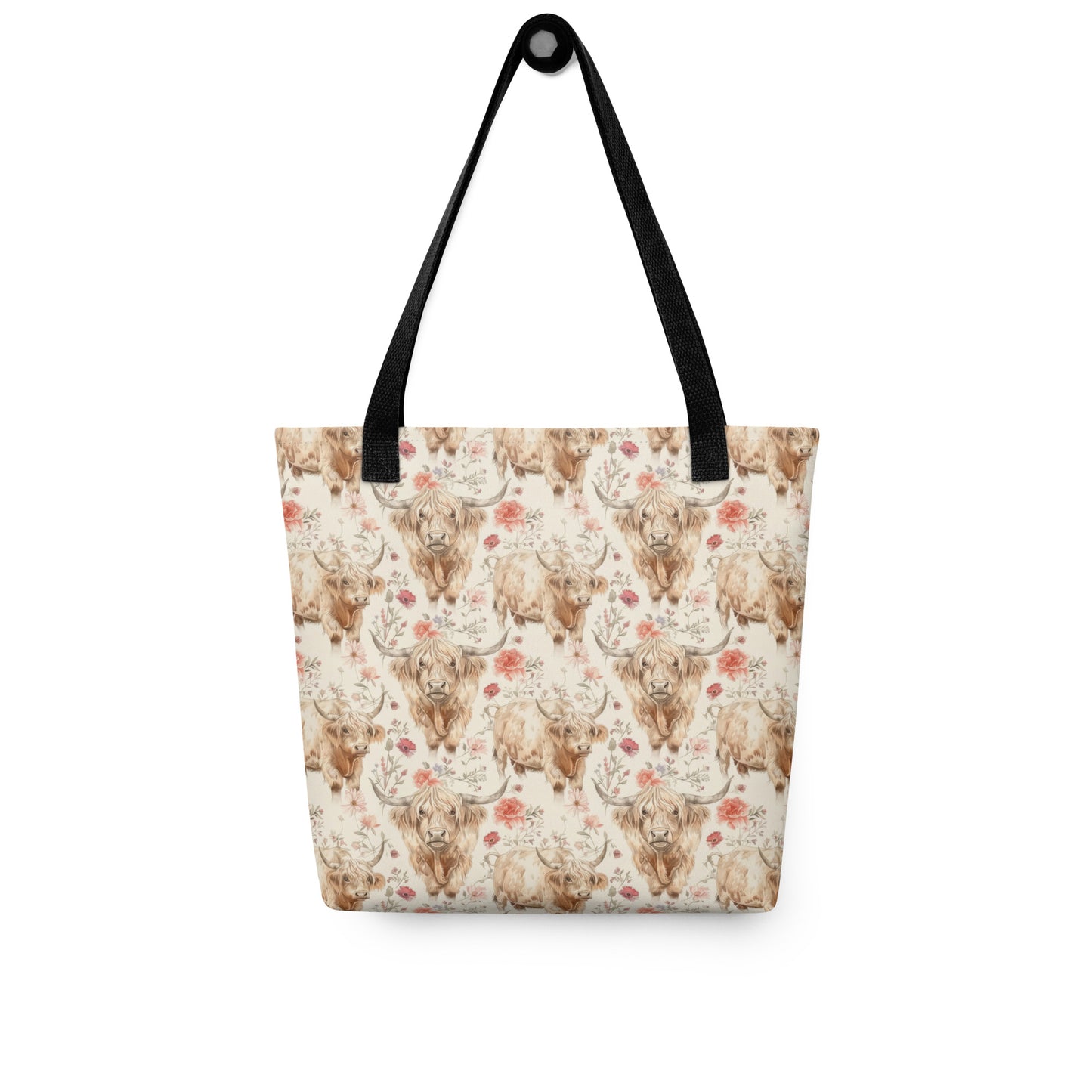 Floral Cow tote bag