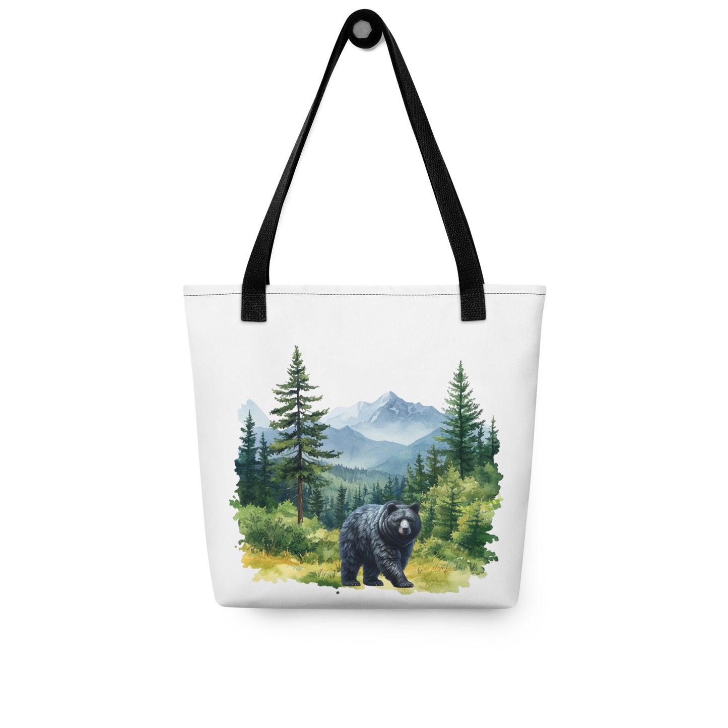 Bear in Forest tote bag