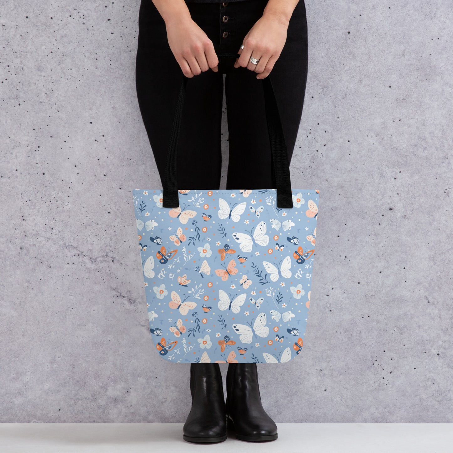 Blue Butterfly tote bag