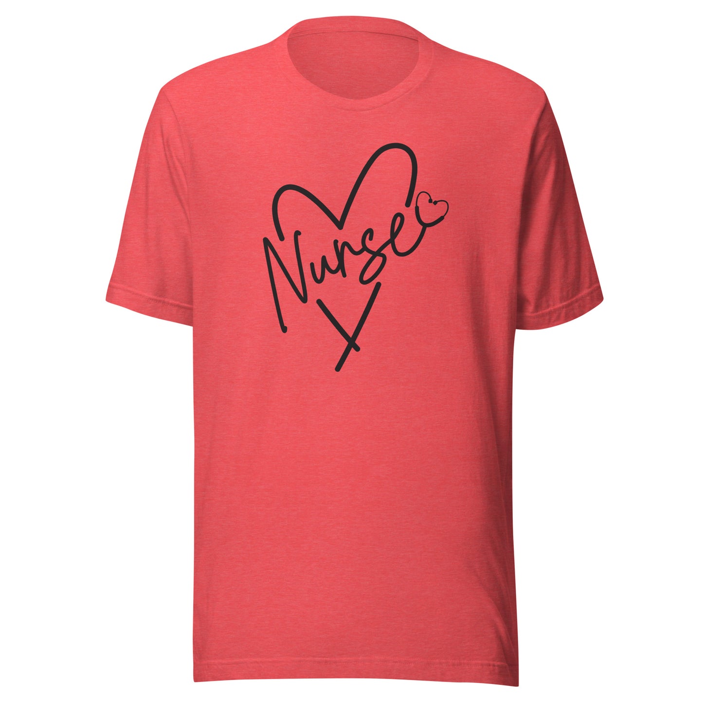 Black Nurse Heart adult t-shirt