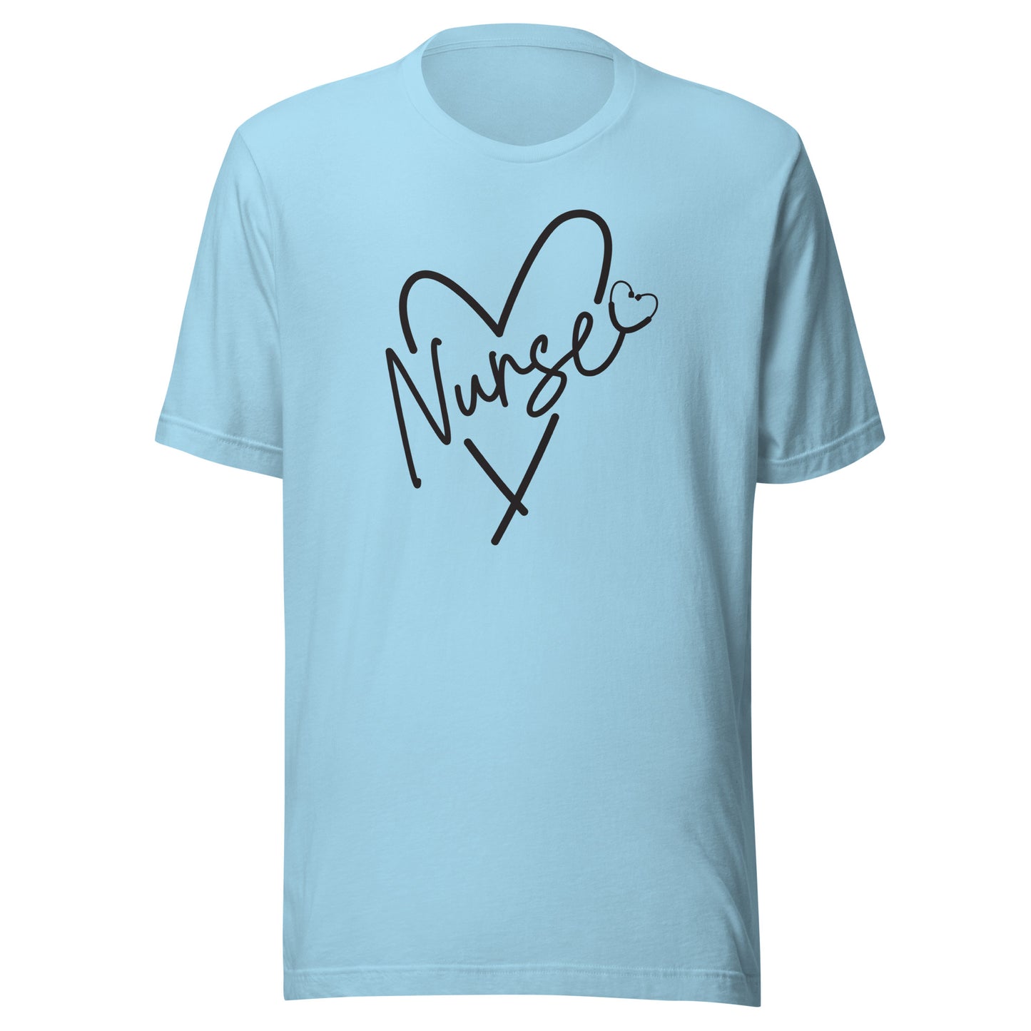 Black Nurse Heart adult t-shirt