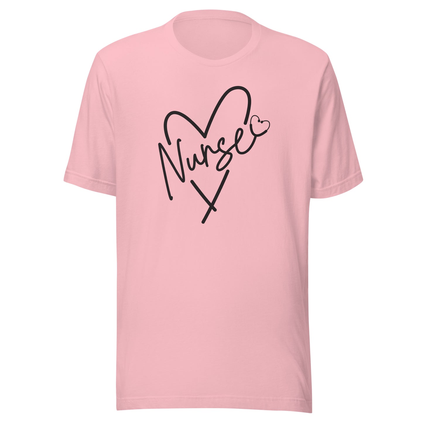 Black Nurse Heart adult t-shirt