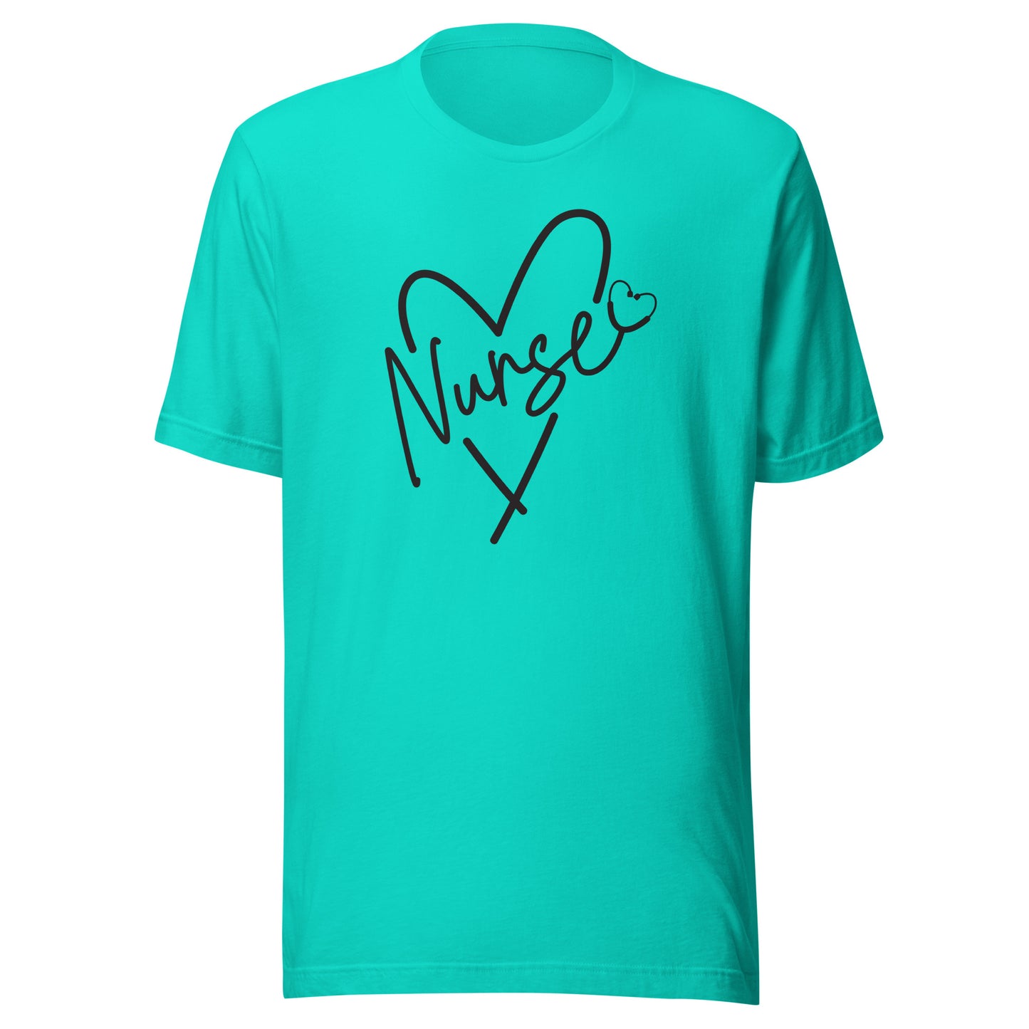 Black Nurse Heart adult t-shirt