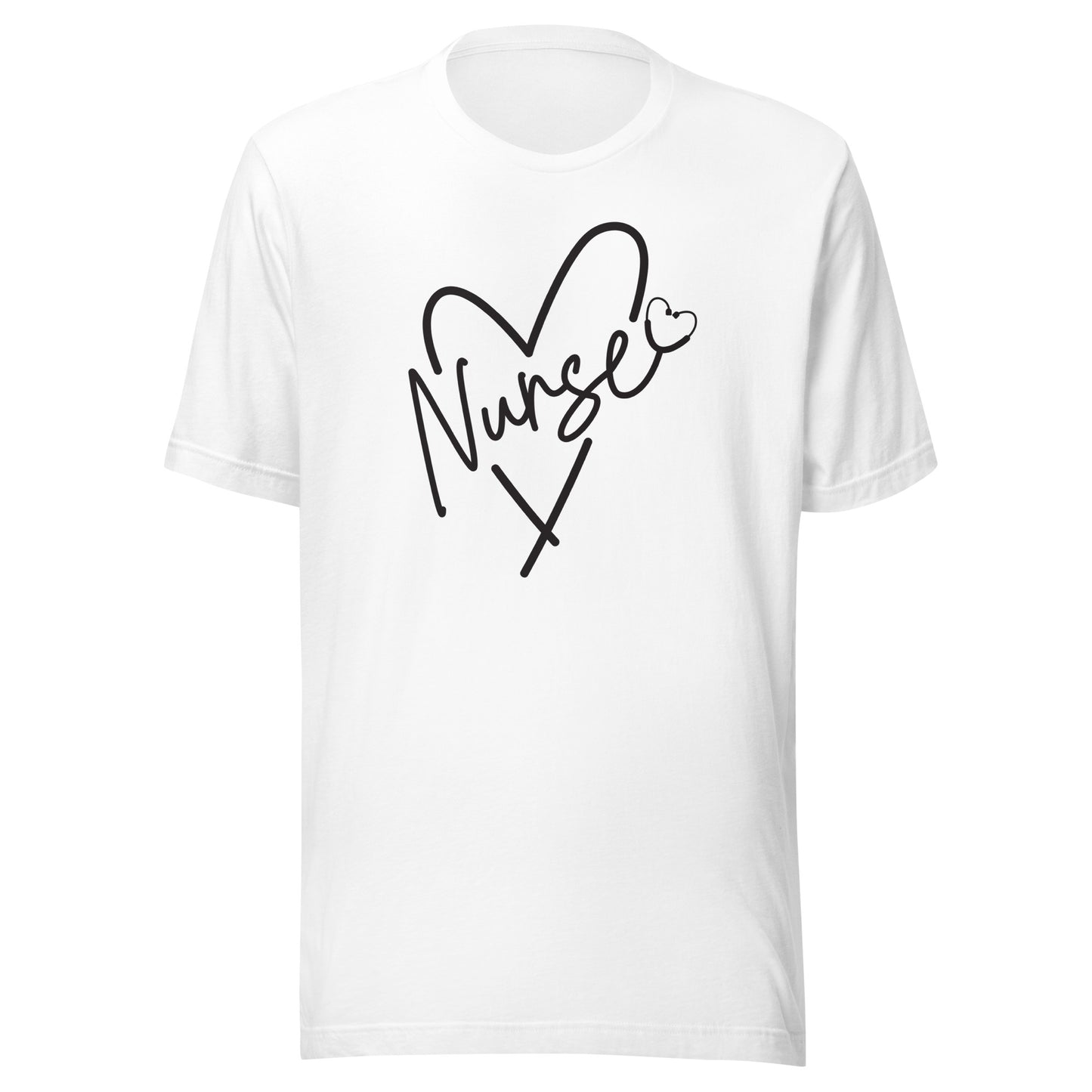 Black Nurse Heart adult t-shirt